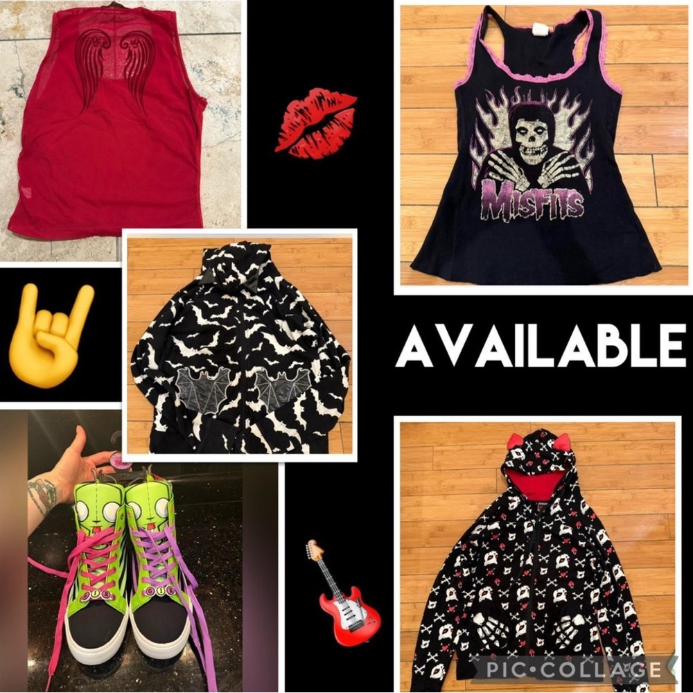 Lots of cute vintage y2k punk clothes available!